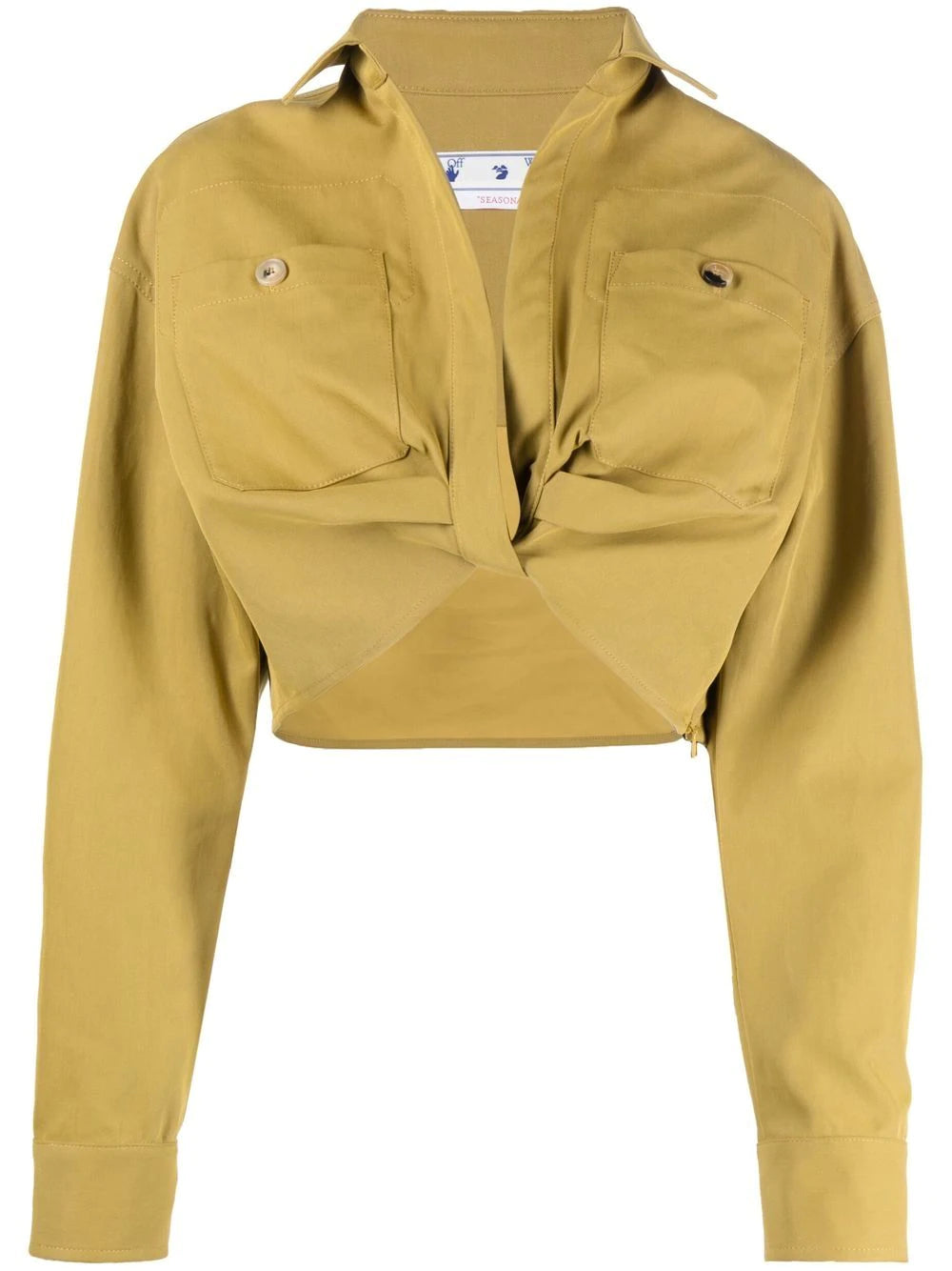 camisa cargo corta con giro en el frente 
