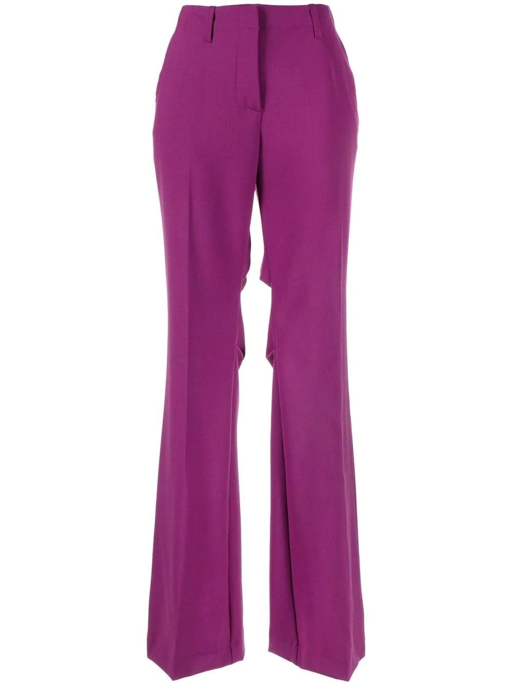 pantalones acampanados de tiro medio 