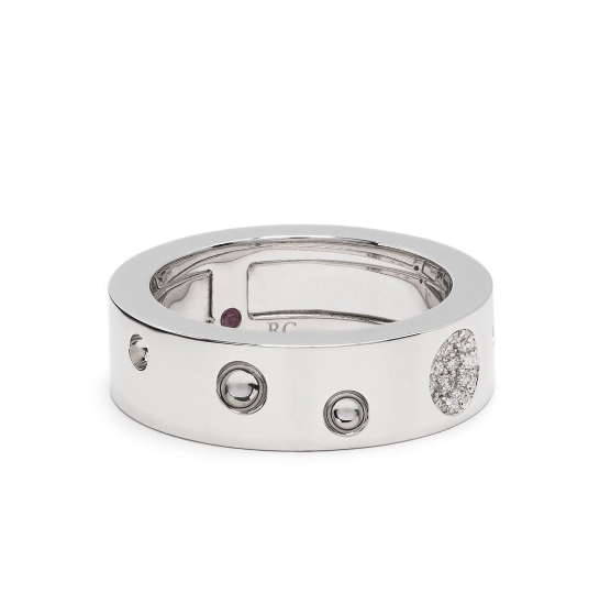 anillo Pois Moi en oro blanco de 18kt con diamantes 