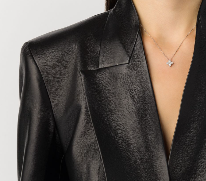 collar Princess Flower en oro blanco de 18kt con diamantes 