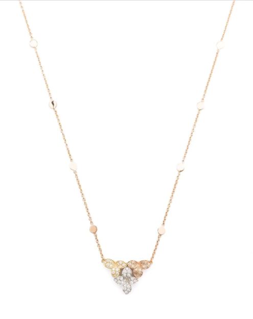 collar Ama en oro blanco, amarillo y rosa de 18kt con diamantes 