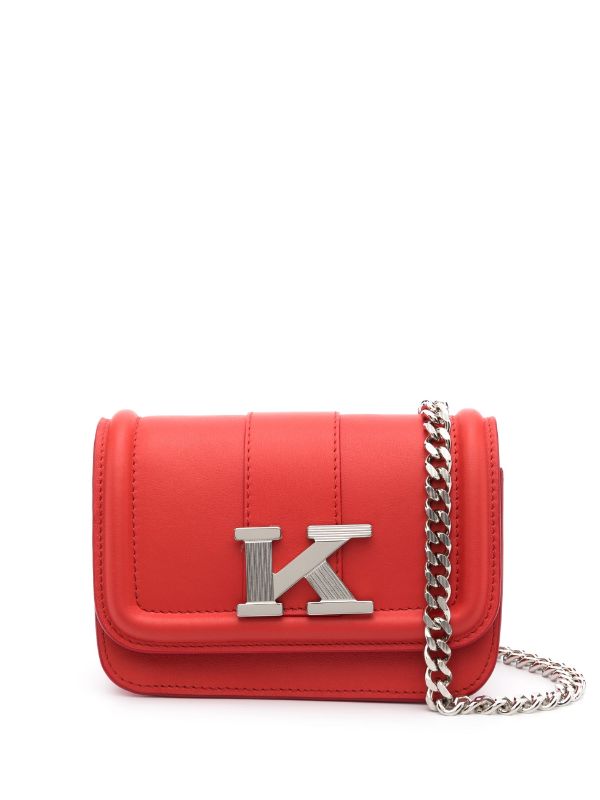 logo-plaque leather mini bag