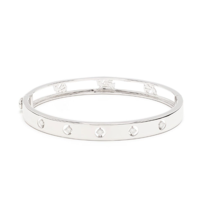 18kt white gold Sirio diamond bangle bracelet