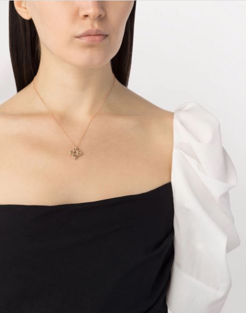 collar Veneciano en oro rosa de 18kt con diamantes