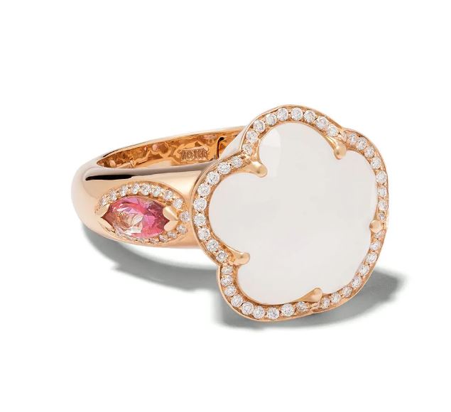 anillo Bon Ton en oro rosa de 18kt con diamantes 