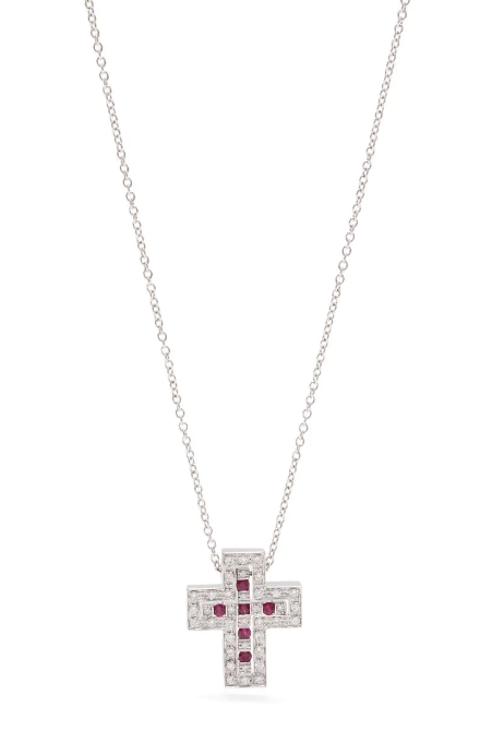 collar Belle Epoque en oro blanco de 18kt con diamantes 