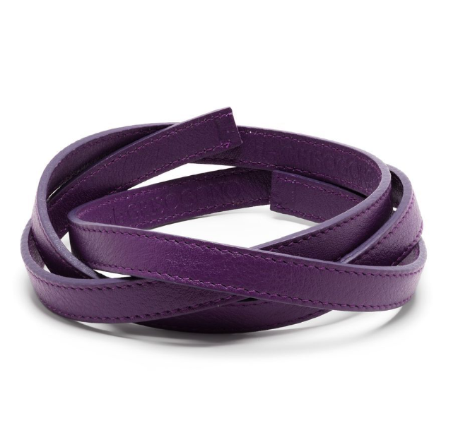Flat leather bracelet
