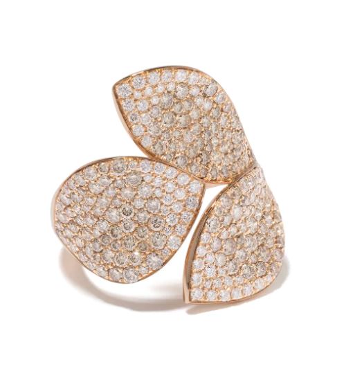 anillo Giardini Segreti en oro rosa de 18kt con diamantes 
