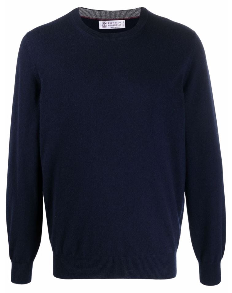 Jersey de cachemira con cuello redondo 