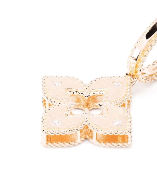 aretes Princesa veneciana en oro rosa de 18kt con diamantes 