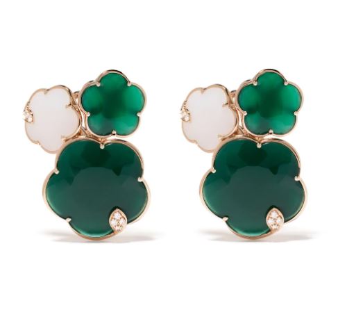 Pendientes Ton Joli de oro rosa de 18 kt con diamantes
